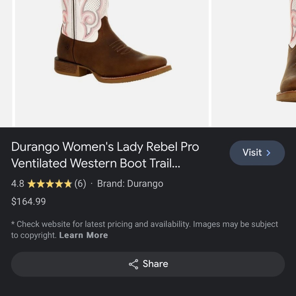 Woman’s Size 11 Durango Boots!